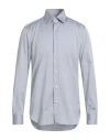 Barba Napoli Man Shirt Light Grey Size 17 Cotton In Grey