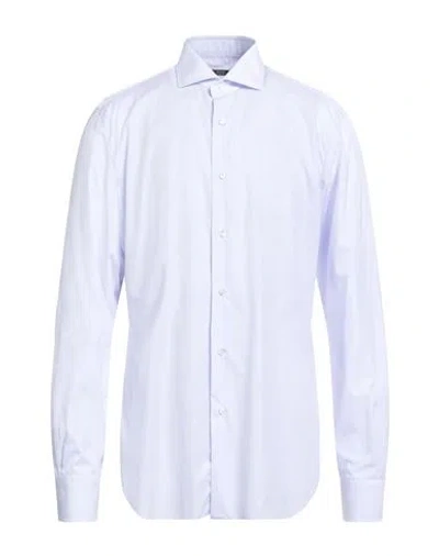 Barba Napoli Man Shirt Lilac Size 17 ½ Cotton In Purple