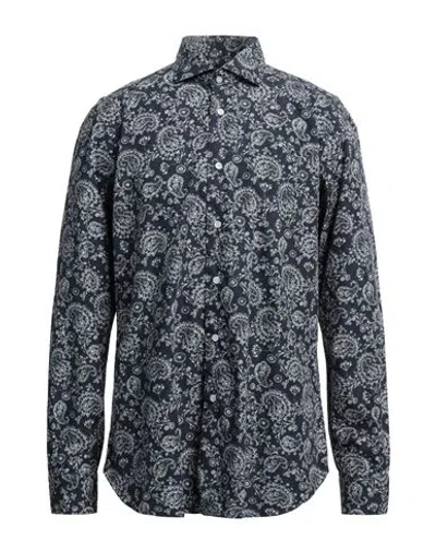 Barba Napoli Man Shirt Midnight Blue Size 15 ½ Cotton