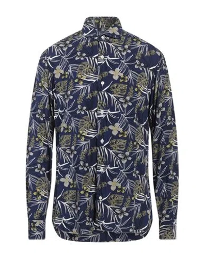 Barba Napoli Man Shirt Midnight Blue Size 17 ½ Viscose