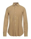 Barba Napoli Man Shirt Sand Size 17 Cotton In Beige