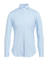Barba Napoli Man Shirt Sky Blue Size 15 Cotton