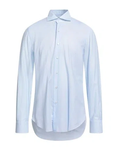 Barba Napoli Man Shirt Sky Blue Size 16 ½ Cotton