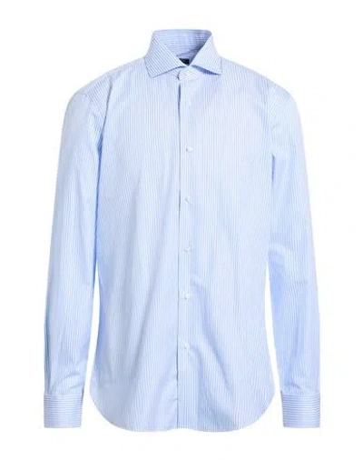 Barba Napoli Man Shirt Sky Blue Size 16 ½ Cotton