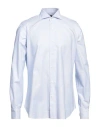 Barba Napoli Man Shirt Sky Blue Size 17 Cotton In Blue