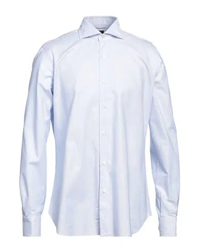 Barba Napoli Man Shirt Sky Blue Size 17 Cotton