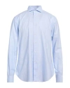 Barba Napoli Man Shirt Sky Blue Size 17 Cotton