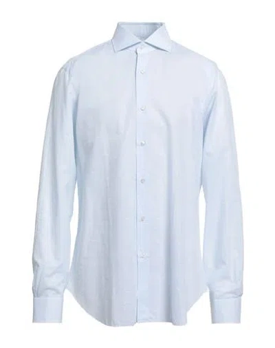 Barba Napoli Man Shirt Sky Blue Size 17 Cotton, Linen
