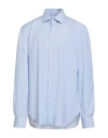 Barba Napoli Man Shirt Sky Blue Size 18 ½ Cotton