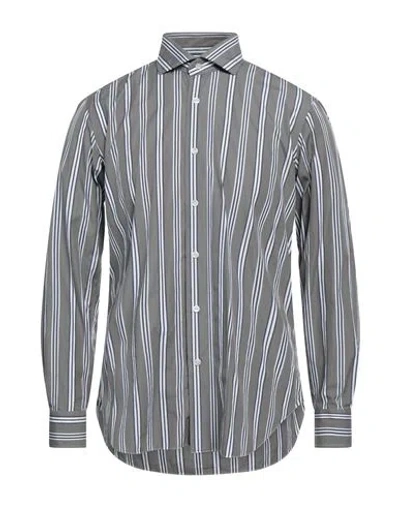 Barba Napoli Man Shirt Dove Grey Size 17 Cotton