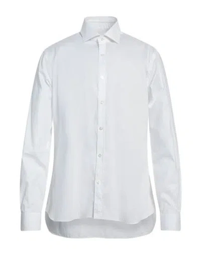 Barba Napoli Man Shirt White Size 17 Cotton