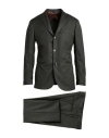 Barba Napoli Man Suit Dark Green Size 46 Virgin Wool In Multi
