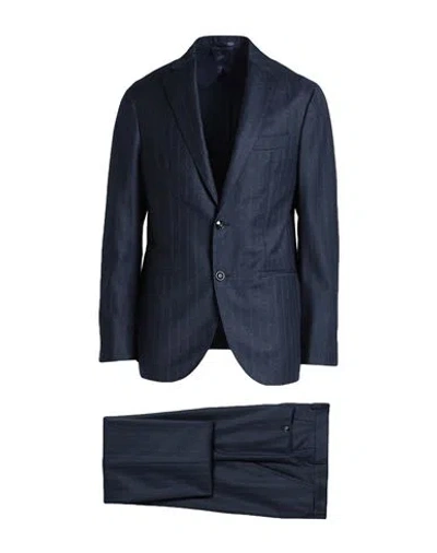 Barba Napoli Man Suit Midnight Blue Size 40 Virgin Wool