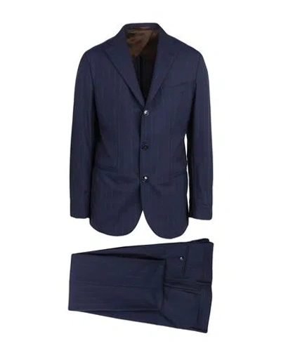 Barba Napoli Man Suit Midnight Blue Size 46 Virgin Wool
