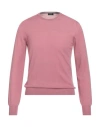 Barba Napoli Man Sweater Antique Rose Size 38 Virgin Wool In Pink