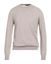Barba Napoli Man Sweater Beige Size 46 Virgin Wool In Brown