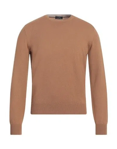 Barba Napoli Man Sweater Camel Size 36 Cashmere In Beige