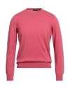 Barba Napoli Man Sweater Coral Size 38 Cotton In Pink