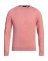 Barba Napoli Man Sweater Coral Size 44 Cotton, Cashmere In Red
