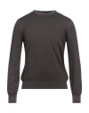 Barba Napoli Man Sweater Dark Brown Size 48 Virgin Wool