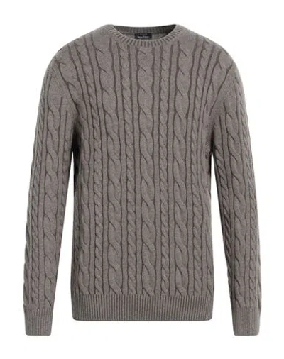 Barba Napoli Man Sweater Dove Grey Size 46 Virgin Wool, Viscose, Cashmere