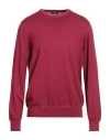Barba Napoli Man Sweater Garnet Size 42 Virgin Wool In Multi