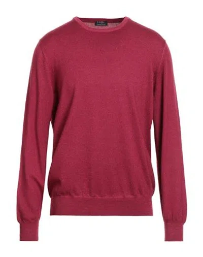 Barba Napoli Man Sweater Garnet Size 42 Virgin Wool In Multi