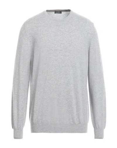 Barba Napoli Man Sweater Grey Size 46 Cashmere In Gray