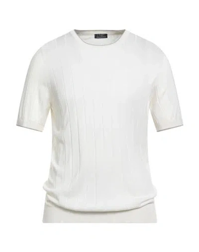 Barba Napoli Man Sweater Ivory Size 42 Silk In White