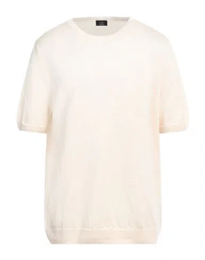 Barba Napoli Man Sweater Ivory Size 46 Linen, Cotton In White