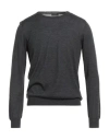 Barba Napoli Man Sweater Lead Size 40 Virgin Wool, Silk In Gray