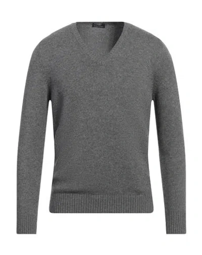 Barba Napoli Man Sweater Lead Size 44 Virgin Wool, Viscose, Cashmere