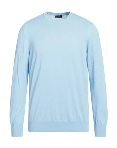 Barba Napoli Man Sweater Light Blue Size 48 Cotton