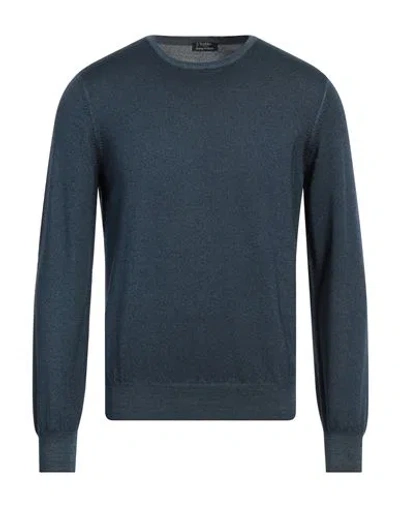 Barba Napoli Man Sweater Midnight Blue Size 46 Virgin Wool