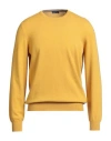 Barba Napoli Man Sweater Mustard Size 42 Cashmere In Yellow