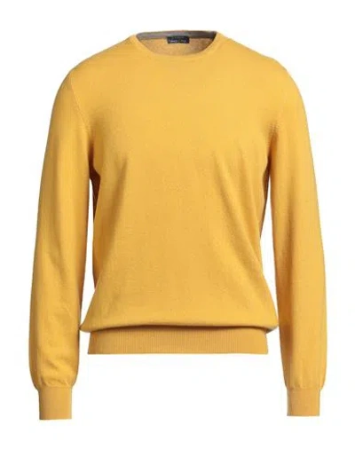 Barba Napoli Man Sweater Mustard Size 42 Cashmere In Yellow