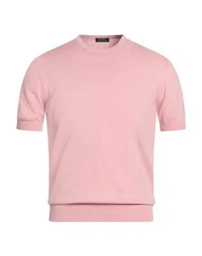 Barba Napoli Man Sweater Pink Size 38 Cotton