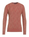 Barba Napoli Man Sweater Rust Size 42 Virgin Wool, Viscose, Cashmere In Red
