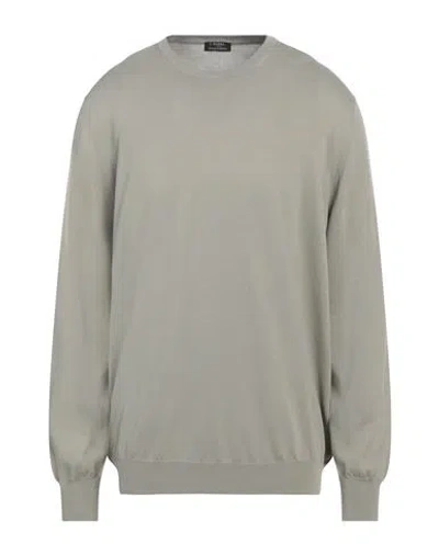 Barba Napoli Man Sweater Sage Green Size 48 Cotton