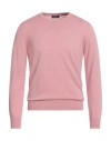 Barba Napoli Man Sweater Salmon Pink Size 38 Cotton