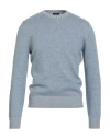 Barba Napoli Man Sweater Sky Blue Size 38 Virgin Wool, Viscose, Cashmere