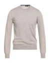 Barba Napoli Man Sweater Taupe Size 40 Virgin Wool In Gray