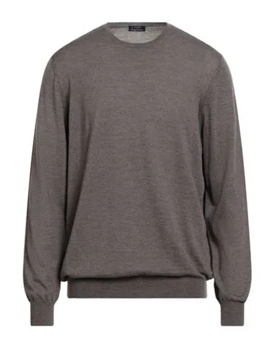 Barba Napoli Man Sweater Taupe Size 46 Virgin Wool
