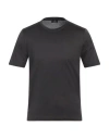 Barba Napoli Man T-shirt Charcoal Size 46 Cotton In Grey
