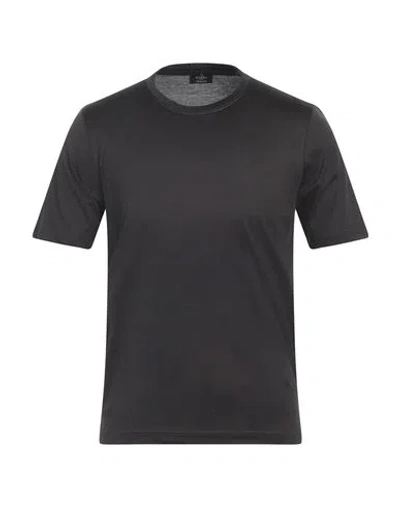Barba Napoli Man T-shirt Charcoal Size 46 Cotton In Grey