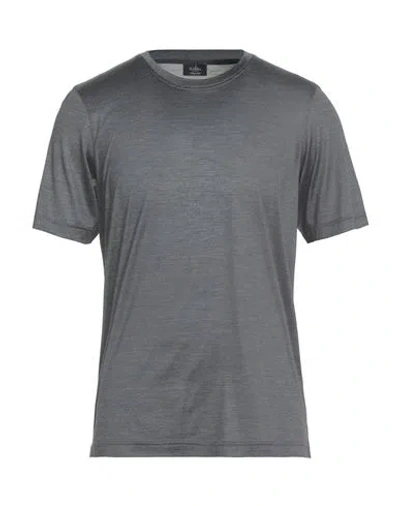 Barba Napoli Man T-shirt Grey Size 46 Silk In Gray