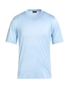 Barba Napoli Man T-shirt Sky Blue Size 38 Cotton