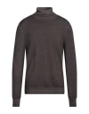 Barba Napoli Man Turtleneck Dark Brown Size 48 Virgin Wool