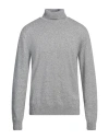 Barba Napoli Man Turtleneck Grey Size 46 Merino Wool, Viscose, Polyamide, Cashmere