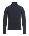 Barba Napoli Man Turtleneck Navy Size 46 Merino Wool, Viscose, Polyamide, Cashmere